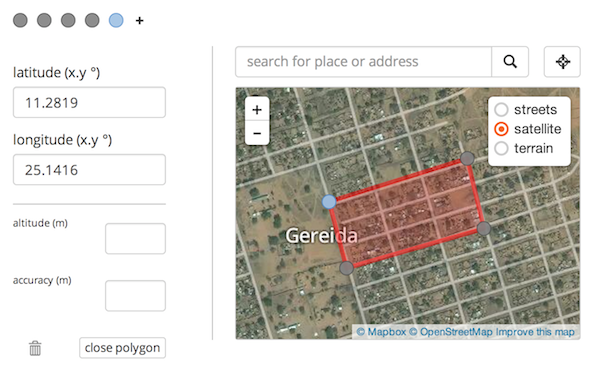 Screenshot of Geo Widgets Sample Form